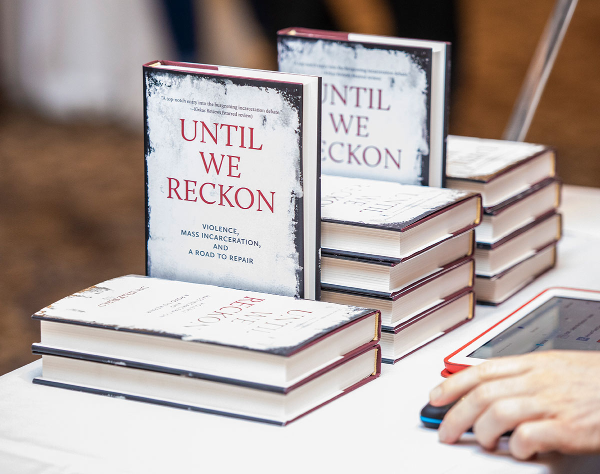 A book signing for Until We Reckon: Violence, Mass Incarceration, and a Road to Repair