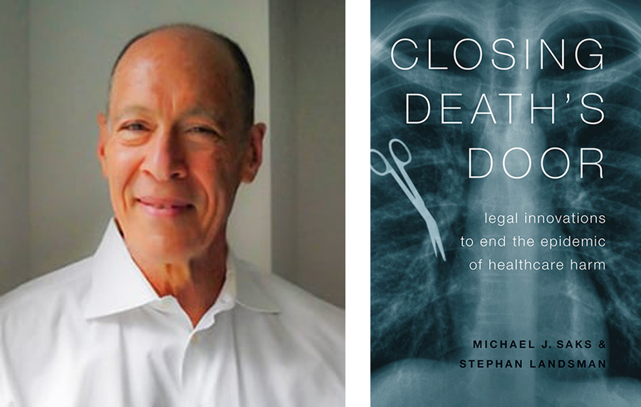 Professor Stephan Landsman Headshot and Closing Deaths Door Book Cover